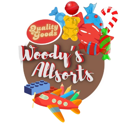 Woody's Allsorts - Quality Goods featuring colorful sweets, candies, toys and treats